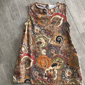 Bryn Walker Linen Paisley Shift Tunic Medium